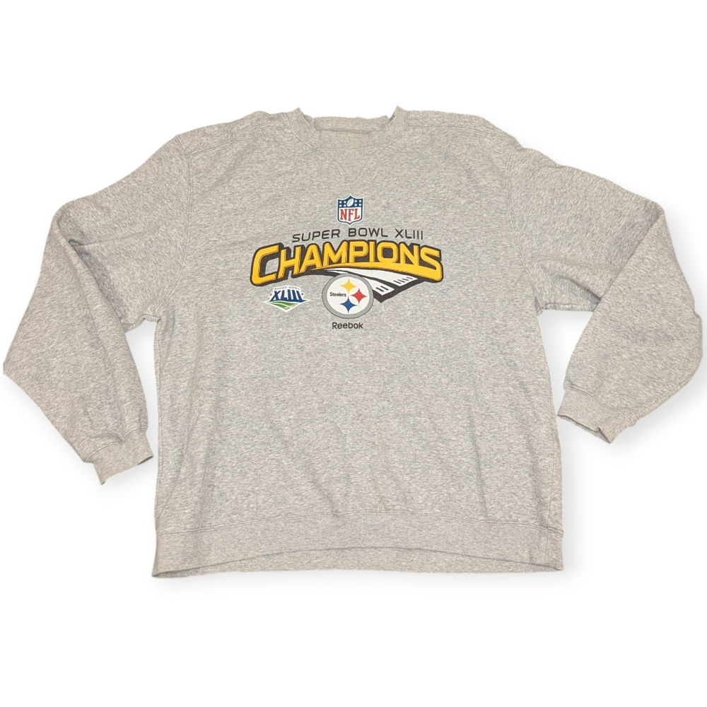 Pittsburgh Steelers Superbowl 43 Champion Crewneck on the Reebok tag Large